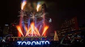 toronto, nathan phillips square, new years eve