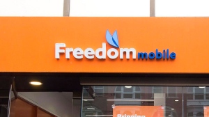 A Freedom Mobile store is pictured in Toronto on Thursday, November 24, 2016. THE CANADIAN PRESS/Nathan Denette