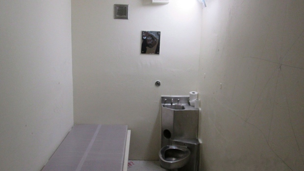 A solitary confinement cell is shown in a undated handout photo from the Office of the Correctional Investigator. THE CANADIAN PRESS/HO- Office of the Correctional Investigator 