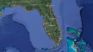 Florida is pictured in this satellite image. (Google)