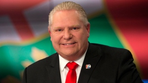 PC Ontario Leadership candidate Doug Ford is pictured in the TVO studios in Toronto on Thursday, February 15, 2018, following a televised debate with fellow candidates Christine Elliott, Tanya Granic Allen, and Caroline Mulroney. THE CANADIAN PRESS/Chris Young