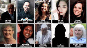 The 10 people killed in a van attack on Yonge Street are shown.