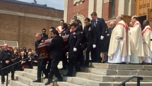 A funeral was held for Anne Marie D'Amico, one of the victims of the North York van attack, on Wednesday. (Cristina Tenaglia/ CP24)