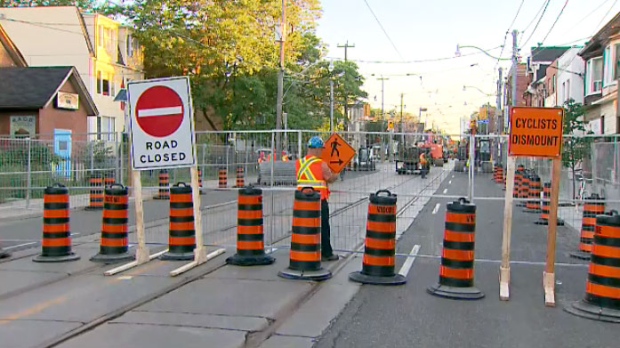 Road closed at Dundas and Sherbourne