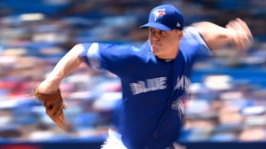 Toronto Blue Jays relief pitcher Aaron Loup