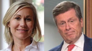 Jennifer Keesmaat and John Tory are seen in this composite image. (The Canadian Press) 
