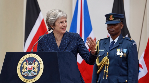 Image result for images of Theresa May in Kenya