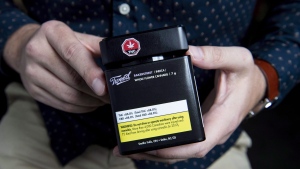 Packaging for a recreational cannabis product is shown at Canopy Growth Corporation's Tweed headquarters in Smiths Falls, Ont., on Friday, Oct. 12, 2018. Canopy Growth Corp. has signed a deal to acquire Ebbu Inc., a Colorado-based hemp researcher, in a stock-and-cash deal worth more then $425 million.THE CANADIAN PRESS/Justin Tang