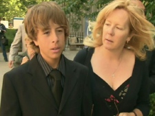 Stefanie Rengel's mother Patricia Hung and her younger brother Ian Rengel arrived in court on July 13, 2009 to give their victim impact statements.