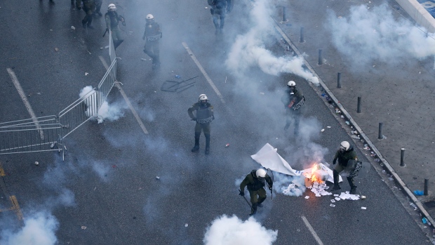 Greek riot police