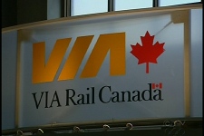 Via Rail sign at Montreal's Central Station (July 22, 2009)