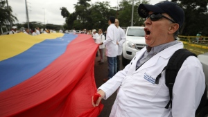 Venezuelan doctors protest
