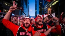 Toronto Raptors fans in Jurassic Park