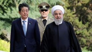 Shinzo Abe and Hassan Rouhani