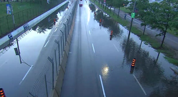 flooding, Lake Shore Boulevard, 