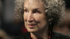 Margaret Atwood arrives for the 2008 Prince of Asturias award ceremony in Oviedo, northern Spain, Friday, Oct. 24, 2008. (AP / Daniel Ochoa de Olza)