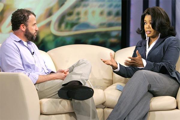 James Frey, author of 'A Million Little Pieces,' appears on 'The Oprah Winfrey Show' on Jan. 26, 2006. (AP / Harpo Productions / George Burns)