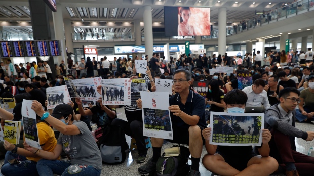Pro-democracy activists protest at Hong Kong airport | CP24.com