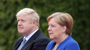 Angela Merkel and Boris Johnson 