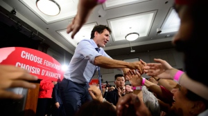Liberal Leader Justin Trudeau greets the crowd during a campaign stop in Vancouver on Wednesday, Sept. 11, 2019. THE CANADIAN PRESS/Sean Kilpatrick
