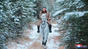 Kim on a horse