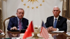 Mike Pence and Recep Tayyip Erdogan
