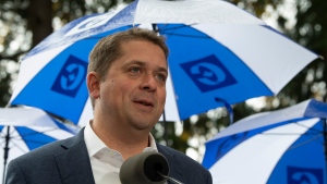 Conservative leader Andrew Scheer speaks during a campaign rally in Vancouver, Sunday October 20, 2019. THE CANADIAN PRESS/Adrian Wyld