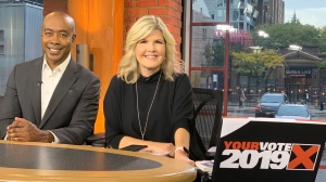 Nathan Downer and Stephanie Smyth anchor CP24's YOUR VOTE 2019