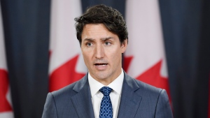 Prime Minister Justin Trudeau addresses the media during a press conference at the National Press Theatre in Ottawa on Wednesday, Oct. 23, 2019. THE CANADIAN PRESS/Adrian Wyld