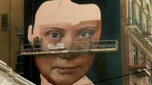 Greta Thunberg, mural