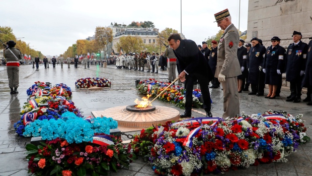 Macron Marks Remembrance Day 101 Years Since End Of Wwi Cp24 Com