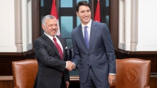 Justin Trudeau and King Abdullah II