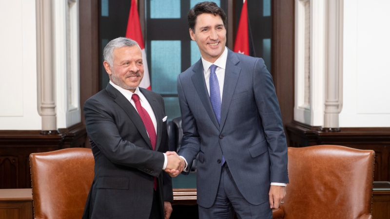Jordan’s King Abdullah II to visit Canada on Wednesday, Trudeau’s office says
