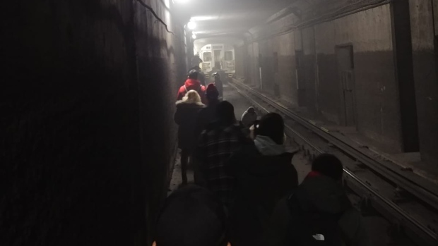 subway, passengers, tunnel