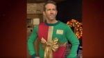 Ryan Reynolds wears a Christmas sweater he picked up for a holiday party last December. (SickKids Foundation)