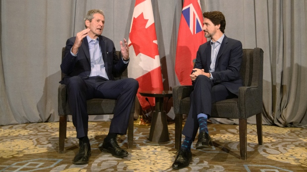 Justin Trudeau and Brian Pallister 