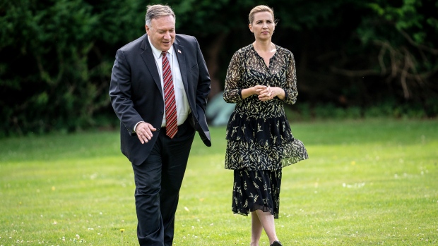 Mike Pompeo and Mette Frederiksen 