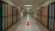 school, hallway, COVID-19, classroom, Calgary