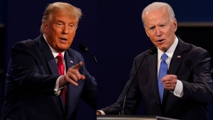 Donald Trump and Joe Biden composite