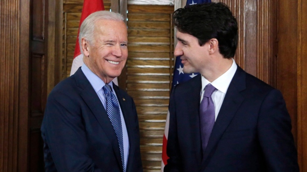 Justin Trudeau and Joe Biden