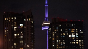 Condo dwellers settle in for the night in Toronto on Wednesday, November 18, 2020. THE CANADIAN PRESS/Frank Gunn