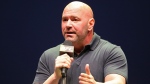 In this Sept. 19, 2019, file photo, UFC President Dana White speaks at a news conference in New York. (AP Photo/Gregory Payan)