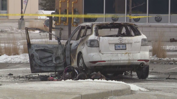 Mississauga car fire 