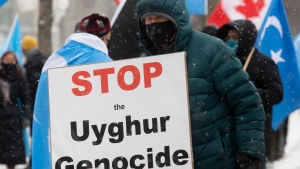 Uighurs protest