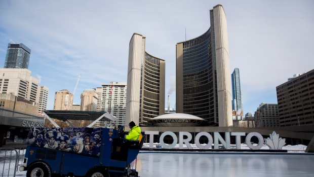 Toronto opened an outdoor ice rink today