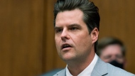 Federal authorities are looking into a trip to the Bahamas involving Congressman Matt Gaetz and several young women, pictured on April 14, on Capitol Hill, was part of an orchestrated effort to illegally influence Gaetz in the area of medical marijuana. Credit: Manuel Balce Ceneta/AP