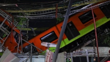 Mexico subway train collapse