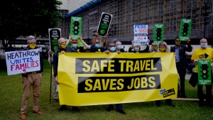 UK travel protest
