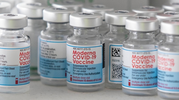 Moderna vaccine vials