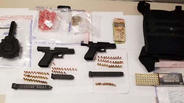 Guns and magazines seized